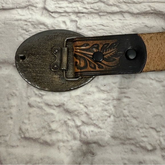 Leatherock Inc made in USA womens western belt star belt buckle cowgirl small - Picture 8 of 11